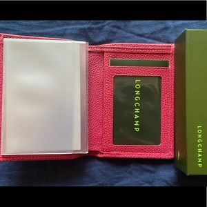 Longchamp Le Foulonne Card Holder - Red